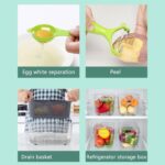 ⁦قطاعة ومبشرة للخضروات والفواكه والجبن 22 قطعة مع صفاية وعلبة عملية وسهلة الاستخدام بيد⁩ - الصورة ⁦12⁩