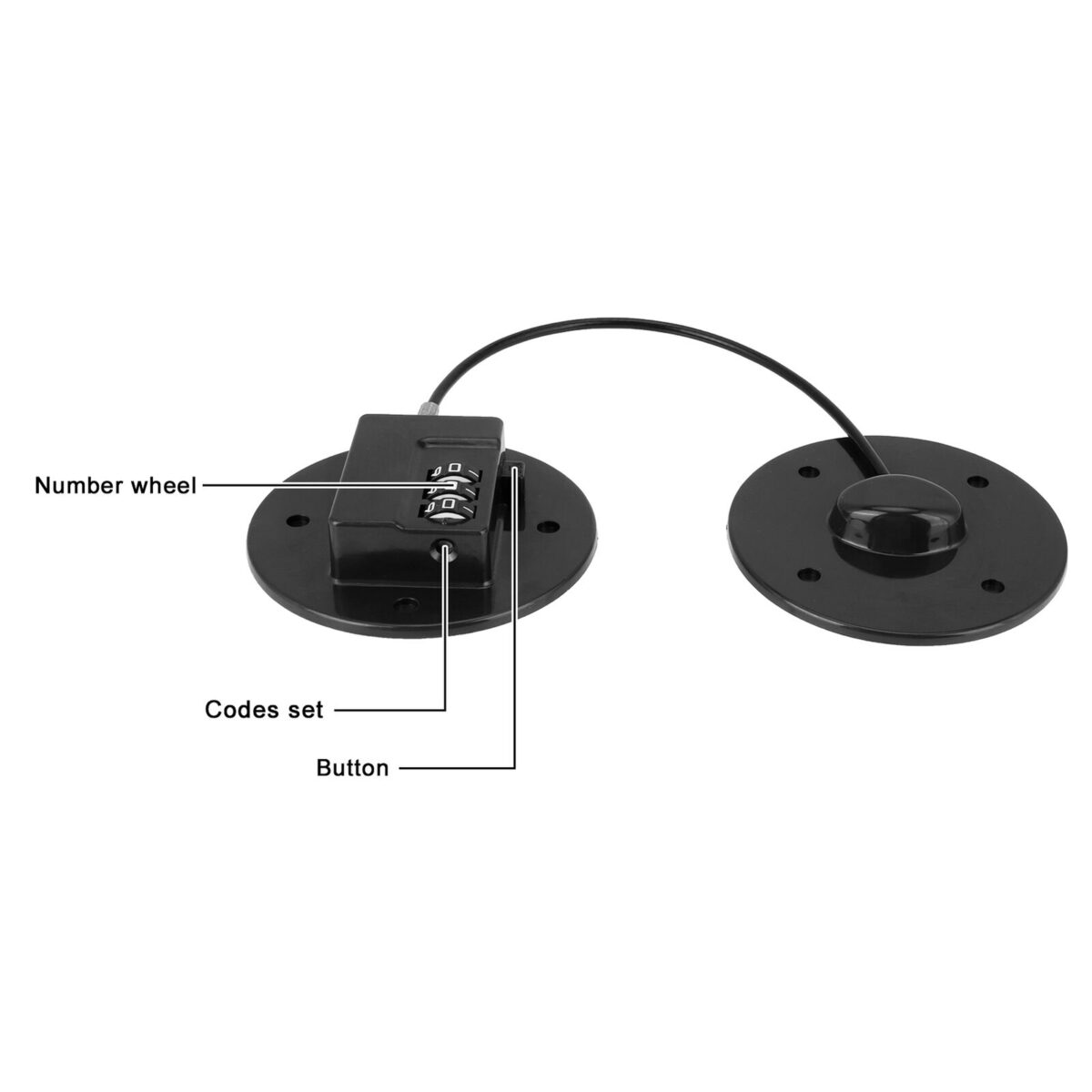 ⁦قفل أمان برقم سري لغلق الثلاجة والخزائن والدواليب والأدراج بلزق دبل فيس قوي⁩ - الصورة ⁦4⁩