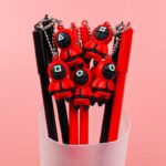 ⁦قلم جاف ازرق بغطاء بلعبة على شكل سكواد جيم عملي ومختلف⁩ - الصورة ⁦8⁩