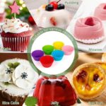 ⁦قوالب كب كيك سيليكون غير لاصق 12 قطعة الوان مختلفة⁩ - الصورة ⁦3⁩