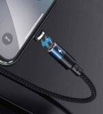 ⁦كابل يو اس بي مغناطيسي عملي سريع الشحن ونقل البيانات للايفون لحماية الهاتف والكابل⁩ - الصورة ⁦9⁩