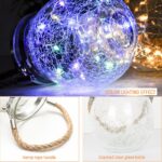 ⁦كرة زجاجية مضيئة بالوان مختلفة تعمل بالطاقة الشمسية لإضاءة وتزيين الحدائق⁩ - الصورة ⁦7⁩