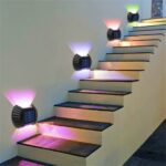 ⁦كشاف حائط ليد يعمل بالطاقة الشمسية مضاد للماء للحدائق والممرات 4 قطع⁩ - الصورة ⁦4⁩