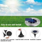 ⁦كشاف ليد أرضي بالطاقة الشمسية للحدائق والممرات 4 قطع⁩ - الصورة ⁦4⁩