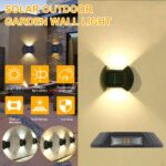 ⁦كشاف ليد حائطي وتربروف يعمل بالطاقه الشمسية ويضئ تلقائيآ في الليل 4 قطع⁩ - الصورة ⁦3⁩