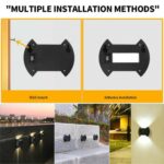 ⁦كشاف ليد حائطي وتربروف يعمل بالطاقه الشمسية ويضئ تلقائيآ في الليل 4 قطع⁩ - الصورة ⁦6⁩