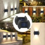 ⁦كشاف ليد حائطي وتربروف يعمل بالطاقه الشمسية ويضئ تلقائيآ في الليل 4 قطع⁩ - الصورة ⁦8⁩