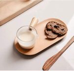 ⁦كوب زجاج يد خشب 75ملي لحليب القهوة وتقديم الصوصات والعسل علي السفرة ‏⁩ - الصورة ⁦7⁩