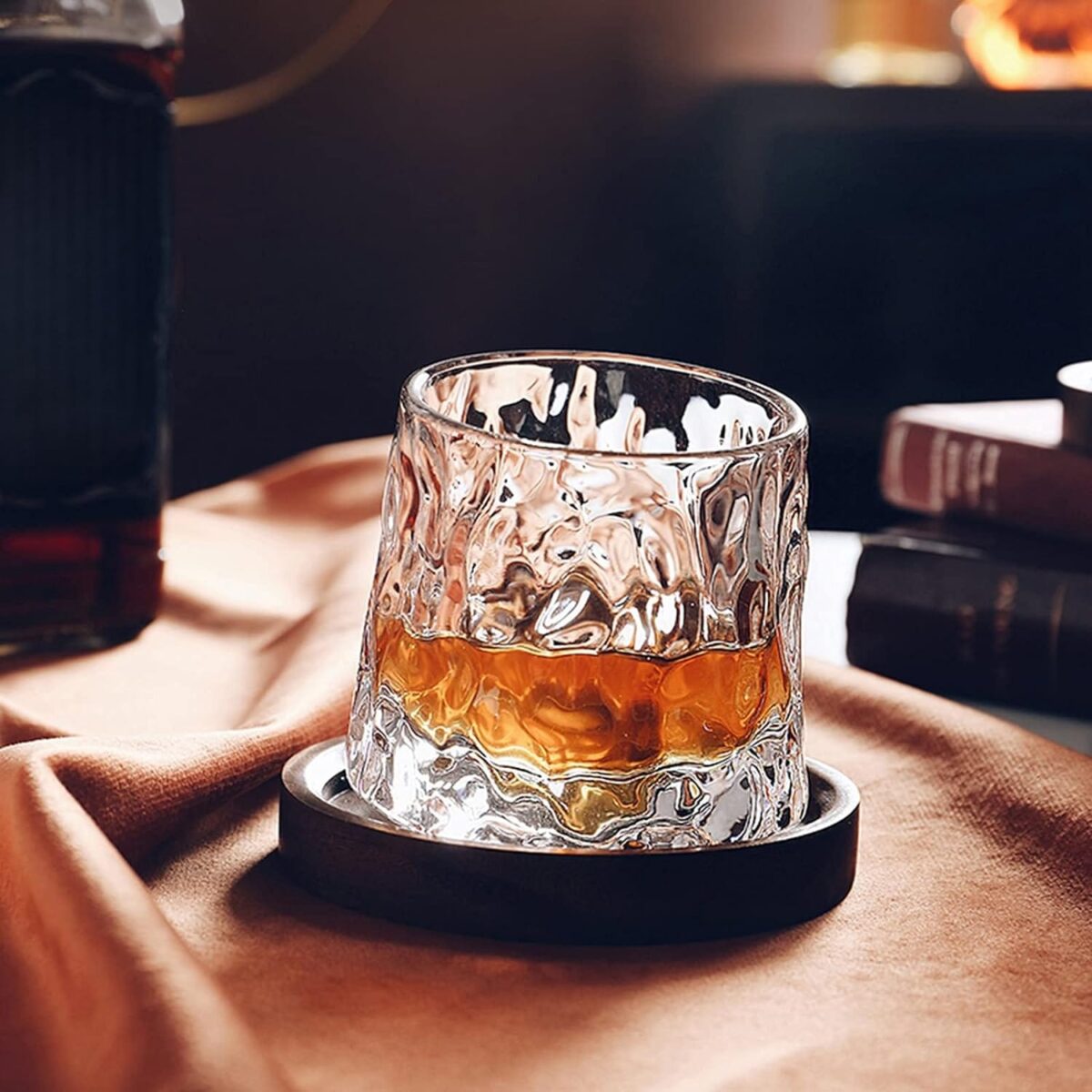 ⁦كوباية راقصة 180 ملي بقاعدة خشبية لشرب وتقديم  الشاي والنسكافية والعصائر للضيوف بشكل شيك⁩ - الصورة ⁦7⁩