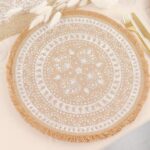 ⁦كوستر خوص دائري للاطباق والحلل للسفرة والمطبخ مختلفة 37 سم⁩ - الصورة ⁦4⁩