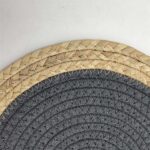 ⁦كوستر خوص وقطن دائري للحل والاطباق للسفرة والمطبخ 35 سم⁩ - الصورة ⁦7⁩