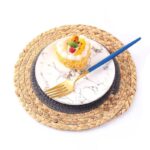 ⁦كوستر خوص وقطن دائري للحل والاطباق للسفرة والمطبخ 35 سم⁩ - الصورة ⁦5⁩