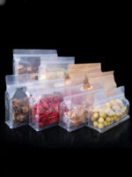 ⁦كيس تخزين شفاف محكم الغلق للبقوليات والخضروات والمكسرات قابل للغسيل لإعادة الأستخدام⁩ - الصورة ⁦2⁩