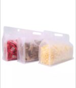 ⁦كيس تخزين شفاف محكم الغلق للبقوليات والخضروات والمكسرات قابل للغسيل لإعادة الأستخدام⁩ - الصورة ⁦3⁩