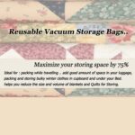 ⁦كيس فاكيوم لتخزين الملابس والمفروشات لتوفير مساحه تصل الي 75 % ويحافظ علي المحتويات من الاتربة⁩ - الصورة ⁦5⁩