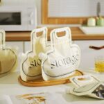 ⁦كيس لحفظ وتخزين البقوليات كالأرز والمكرونة والكورن فليكس بغطاء محكم الغلق قابل للغسيل لإعادة الأستخدام بيد⁩ - الصورة ⁦2⁩