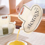 ⁦كيس لحفظ وتخزين البقوليات كالأرز والمكرونة والكورن فليكس بغطاء محكم الغلق قابل للغسيل لإعادة الأستخدام بيد⁩ - الصورة ⁦12⁩