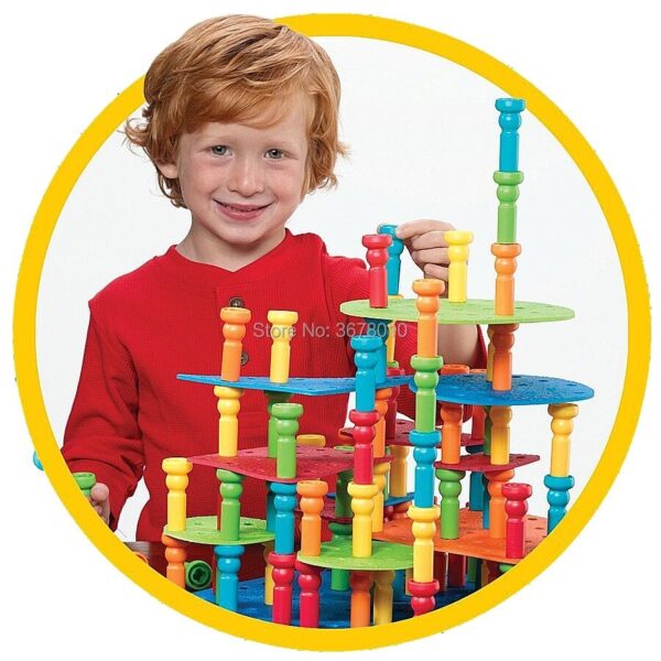لعبة لوح بناء الأبراج لتنمية مهارات الأطفال والكبار