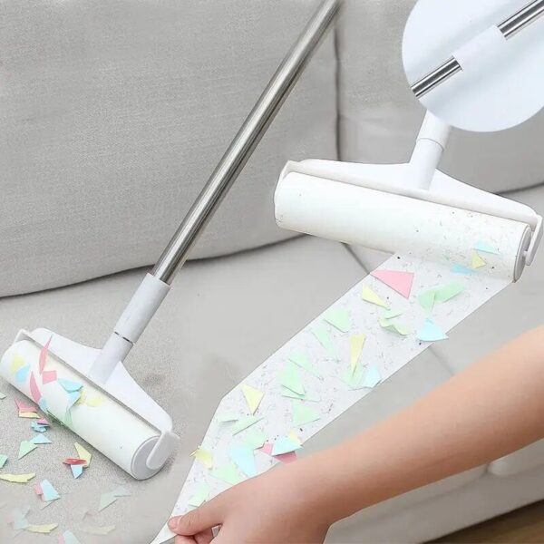 لمامة رول لإزالة الوبر وشعر الحيوانات من الملابس والمفروشات والسجاد بيد معدن