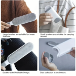 ⁦لمامة وبر يدوية ذاتية التنظيف لإزالة الوبر و شعر الحيوانات من الملابس والسجاد والمفروشات بيد⁩ - الصورة ⁦9⁩