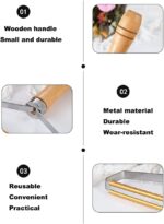 لمامة يدوية لإزالة الوبر وشعر الحيوانات من الملابس والسجاد والمفروشات بمقبض خشبي مريح - الصورة 4