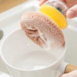 ⁦ليفة غسيل وتنظيف الأطباق والترابيزات والبوتجاز بمقبض لليد مريح قابلة للفك والتركيب⁩ - الصورة ⁦3⁩