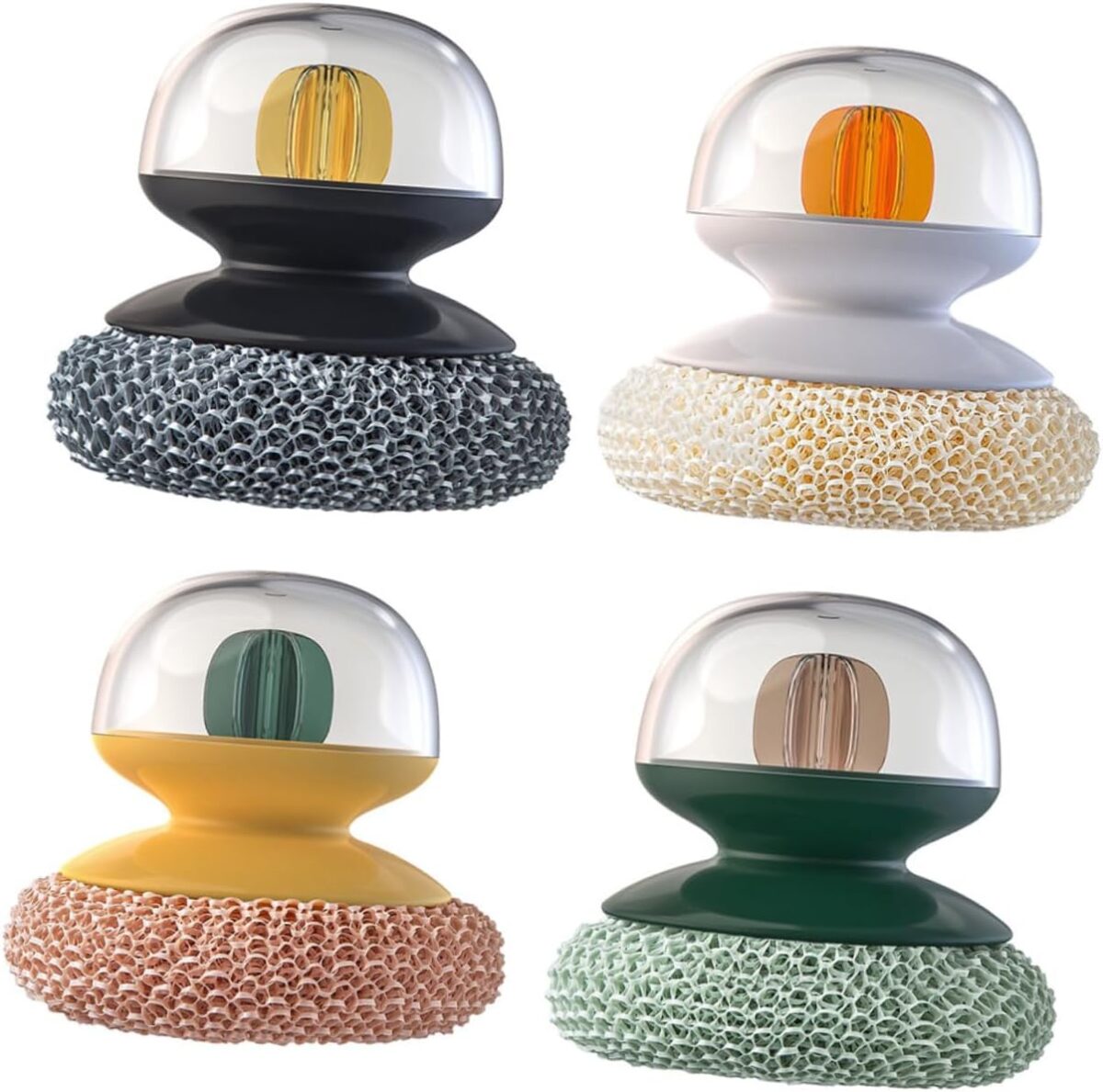 ⁦ليفة غسيل وتنظيف الأطباق والترابيزات والبوتجاز بمقبض لليد مريح قابلة للفك والتركيب⁩ - الصورة ⁦5⁩