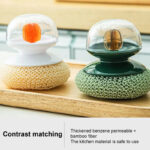 ⁦ليفة غسيل وتنظيف الأطباق والترابيزات والبوتجاز بمقبض لليد مريح قابلة للفك والتركيب⁩ - الصورة ⁦7⁩