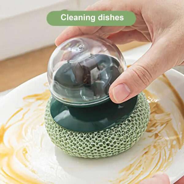 ليفة غسيل وتنظيف الأطباق والترابيزات والبوتجاز بمقبض لليد مريح قابلة للفك والتركيب