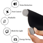 ⁦مانع دخول الأتربة والحشرات الأسفنجي مزدوج قابل للقص بغطاء جلد سهل التنظيف للأبواب والنوافذ الداخلية والخارجية⁩ - الصورة ⁦7⁩