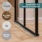 ⁦مانع دخول الأتربة والحشرات الأسفنجي مزدوج قابل للقص بغطاء جلد سهل التنظيف للأبواب والنوافذ الداخلية والخارجية⁩ - الصورة ⁦5⁩