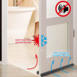 ⁦مانع دخول الأتربة والحشرات الأسفنجي مزدوج قابل للقص بغطاء جلد سهل التنظيف للأبواب والنوافذ الداخلية والخارجية⁩ - الصورة ⁦8⁩