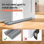 ⁦مانع دخول الأتربة والحشرات الأسفنجي مزدوج قابل للقص بغطاء جلد سهل التنظيف للأبواب والنوافذ الداخلية والخارجية⁩ - الصورة ⁦4⁩