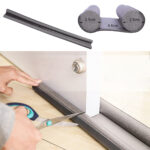 ⁦مانع دخول الأتربة والحشرات الأسفنجي مزدوج قابل للقص بغطاء جلد سهل التنظيف للأبواب والنوافذ الداخلية والخارجية⁩ - الصورة ⁦6⁩