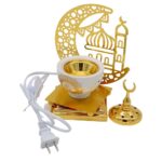 ⁦مبخرة رمضان مبارك كهربائية من البورسلين والنحاس لأستقبال الشهر الكريم⁩ - الصورة ⁦3⁩