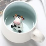 ⁦مج بورسلين 320 ملي ببقرة ثري دي من الداخل لشرب اللبن والنسكافيه والهوت شوكلت بيد⁩ - الصورة ⁦4⁩