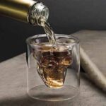 ⁦مج جمجمة دبل 150 ملي زجاج شفاف للشاي والقهوة والنسكافية والعصائر⁩ - الصورة ⁦2⁩