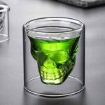 ⁦مج جمجمة دبل 150 ملي زجاج شفاف للشاي والقهوة والنسكافية والعصائر⁩ - الصورة ⁦6⁩