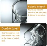 مج جمجمة دبل 75 ملي زجاج شفاف للشاي والقهوة والنسكافية والعصائر - الصورة 6