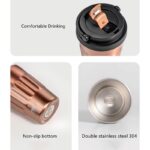 ⁦مج حراري استانليس ستيل 500 ملي حافظ لحرارة المشروبات بغطاء محكم الغلق ويد⁩ - الصورة ⁦8⁩