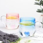 ⁦مج كيوت بقلب ثري دي من الداخل باللون الأزرق لشرب وتقديم العصائر والنسكافيه⁩ - الصورة ⁦2⁩