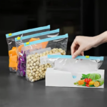 ⁦مجموعة أكياس 20 قطعة لحفظ وتخزين طعام محكمة الغلق للثلاجة والفريزر قابلة لإعادة الأستخدام⁩ - الصورة ⁦2⁩