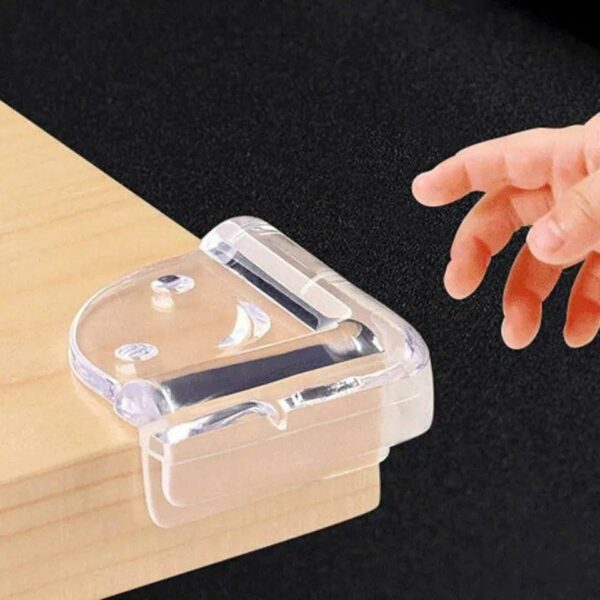 مجموعة حامي زوايا سيليكون شفاف للأطفال لتجنب الإصابات ٤ قطع