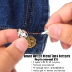 ⁦مجموعة زراير معدن للبناطيل والجواكت الجينز بمسامير التثبيت سهلة التركيب بدون خياطة⁩ - الصورة ⁦2⁩