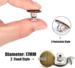 ⁦مجموعة زراير معدن للبناطيل والجواكت الجينز بمسامير التثبيت سهلة التركيب بدون خياطة⁩ - الصورة ⁦3⁩