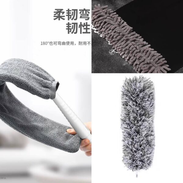 مساحة وزعافة  3 رؤوس 2.5 متر لتنظيف الأسقف و الوصول للاماكن المرتفعة بسهولة بيد قابلة لتعديل الارتفاع