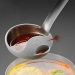 ⁦مصفاة مغارف سيليكون لتصفية وعزل اللحوم والخضروات عن الشوربة⁩ - الصورة ⁦6⁩