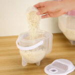 ⁦مصفاه غسيل الرز والبقوليات 1 لتر بغطاء قابل للفك ويد لسهولة الأستخدام من البلاستيك⁩ - الصورة ⁦8⁩