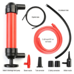 ⁦مضخة يدوية لنقل زيت وبنزين السيارات وتغير المياه في احواض السمك ونفخ البالونات والعوامات⁩ - الصورة ⁦3⁩