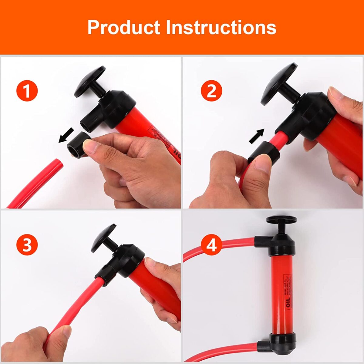 ⁦مضخة يدوية لنقل زيت وبنزين السيارات وتغير المياه في احواض السمك ونفخ البالونات والعوامات⁩ - الصورة ⁦9⁩